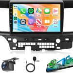 4G+64G Rimoody Android 15 Car Radio Wireless Carplay for Mitsubishi Lancer 2008-2017, 10.1 Inch Car Stereo Android Auto GPS Navigation 5G-WiFi EQ Touch Screen Bluetooth 5.0 SWC Backup Camera