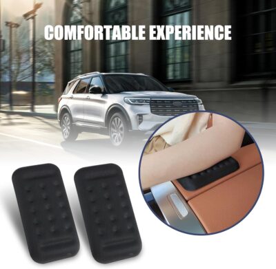 2PCS Car Arm Rest Elbow Pads, Memory Foam Pressure Relieving Car Arm Rest Pad, Soft Comfort Support Pad for Central Control Armrest Box Door, Universal Armrest Cushion for Most Cars (Black) - Image 7