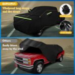 QUNSUNUS Waterproof Truck Cover for Chevrolet C/K 1500/2500/3500 1988-1999, Outdoor Truck Cover with Zipper, Full Exterior Car Covers for Automobiles All Weather with Wind, Sun, UV and Dust Protection - Image 4