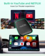 5-in-1 Wireless Android Auto & Carplay Adapter, Wireless CarPlay Adapter Support Netflix/YouTube/TF, USB-A/USB-C Cables, Convert Wired to Wireles Apple Dongle, Magic Video Box Car Play for iPhone - Image 4