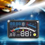 Universal 5.9" Car HUD Display MPH/KM/h Over Speed Limit Warning Plug and Play Projector with Film for Cars with OBDII or EUOBD Interface Plug - Image 3