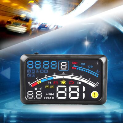 Universal 5.9" Car HUD Display MPH/KM/h Over Speed Limit Warning Plug and Play Projector with Film for Cars with OBDII or EUOBD Interface Plug - Image 3