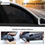 4-Pack Car Window Shades with Insect Screen, UV Blocking & Breathable Mesh, Universal Fit for 96% Cars, for Baby Kids Travel Camping, Heat Insulation & Privacy Protection - Image 8