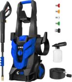 Pressure Washer, Power Washer with 4 Quick Connect Nozzles 1 Foam Cannon, High Pressure Cleaning Machine for Cars/Fences/Driveways/Patios/Farms/Home Cleaning
