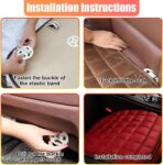 Car Seat Cushion, Universal Soft Plush Auto Seats Cover with Storage Pocket, Warm Seat Protector Pad with Non-Slip Bottom, Car Interior Essentials for Most Cars, Office, Home, Chair (Red) - Image 5