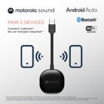Motorola Sound MA1, the Only Google Authorized Wireless Android Auto Car Adapter, Smartphone to Screen Wireless Bridge Car Accessories, USB Type-A - Image 8
