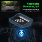 Car Heads Up Display, HUD GPS Speedometer, Large Font Brightness Adjustment Speed Projection, Plug and Play Cigarette Lighter Powered Accessory for Most Car Models (White) - Image 6