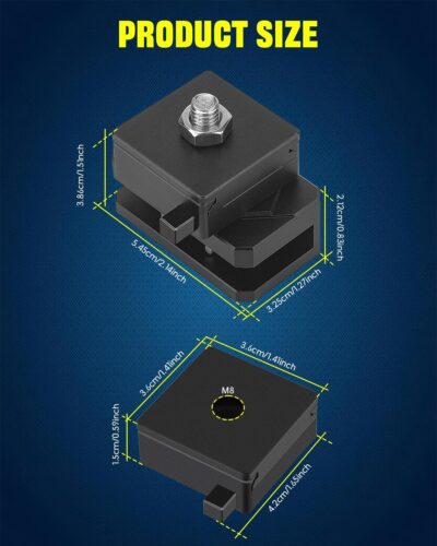 Quick Release Universal Hood Ditch Light Mounting Brackets, Dual Mount Options with 5-Point Lockdown Base CNC Aluminum Adjustable LED Pod Light Mount Kit 2PCS - Image 2