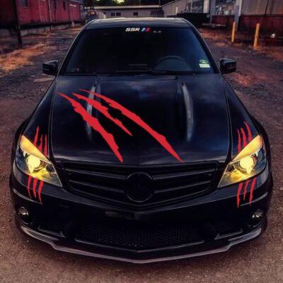 3pcs Car Stickers Vinyl Claw Marks Decals for Men (Red) - Image 7