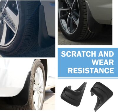 2 PCS Mud Flaps, Tire Rear Trim, 8.27 x 12.6In Splash Guards Accessories, Universal Guards Auto Car (Black) - Image 6