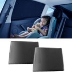 DMJN Car Window Shades for Baby (100% Efficient Block UV & Scorching Sun) Car Privacy Shades for Side Windows,Easy to Install,Nano Ice-Crystal Coatings-Universal Fit (Large),2 Pack
