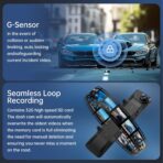 4K Rear View Mirror Camera, 12'' Mirror Dash Cam, 4K/2.5K Backup Camera for Car, WiFi/GPS Dash Cam Front and Rear with 32GB Card, APP, Voice Control, WDR Night Vision, Reverse Assist (Black) - Image 8