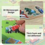 2 Pack Puffy Sticker Books for Kids Ages 3-5, Construction Truck and Vehicle Car Stickers for Toddlers Boys, 3D Reusable Stickers Books for Toddlers, Activity Book for Boys Party - Image 8