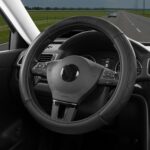 Skechers Steering Wheel Cover Contour Foam Cozy Fit, Leather Steering Wheel Covers,Universal Anti-Slip Fit 14" 1/2-15" Car Wheel Cover for Car Decor Gifts Fit Suvs,Vans,Sedans,Car,Trucks,Black