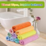 AIDEA Microfiber Cleaning Cloth, 20PK, Colorful Lint-Free Vibrant Cleaning Rags, Microfiber Towels for Cars, Wash Cloths, Dusting Cloth for Home, Window, Cleaning Supplies, 11.5"×11.5" - Image 8