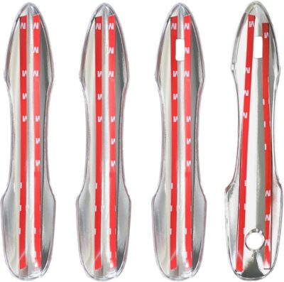 Door Handle Cover Trim Compatible with Toyota Camry 2018-2025 /Corolla 2019-2025 /Avalon 2019-2022 /Pruis Hatchback 2016-2024 Accessories Exterior Door Handle Protector with 2 Smart Key Holes Chrome - Image 8