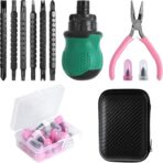 29PCS Tire Repair Rubber Nail Kit,Tire Plug Kit,Car Emergency Tire Patch Kit,Self-Service Quick Puncture Repair Tools,Suitable for Car,Motorcycle,Truck