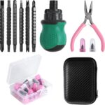 29PCS Tire Repair Rubber Nail Kit,Tire Plug Kit,Car Emergency Tire Patch Kit,Self-Service Quick Puncture Repair Tools,Suitable for Car,Motorcycle,Truck