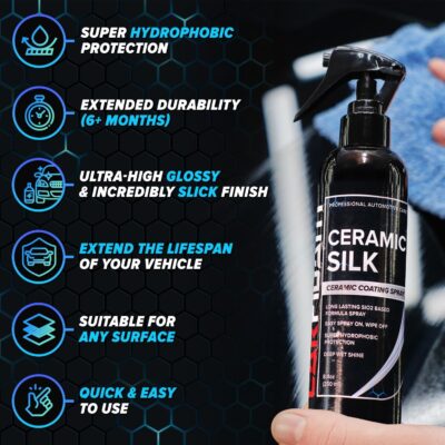 Carfidant Ultimate Clean & Protect Kit – 11-Piece Complete Car Detailing Bundle – Tire Shine, Ceramic Silk, Scratch & Swirl Remover, Plastic & Trim Restorer, Rim Reactor, Iron Remover - Image 4