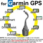 SkyTitanfor Garmin GPS Car Mount Cup Holder Replacement 17mm Ball Mount with Adjustable Long Arm fit 3.5-5.5 Inches Garmin GPS Nuvi Drive Dezl - Image 3