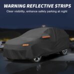 X AUTOHAUX Car Cover Outdoor Waterproof Sun Rain Snow Hail Protection with Left Side Door Zipper 210D-PU for Ford Escape - Image 5