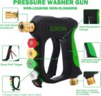DUSICHIN Pressure Washer Gun Foam Cannon Dual Connector Shift Valve, Car Wash Foam Cannon Kit 1/4 Inch Quick Connector 5 Pressure Washer Nozzle Tips Build-in Design Work with A Pressure Washer DUS2703 - Image 5