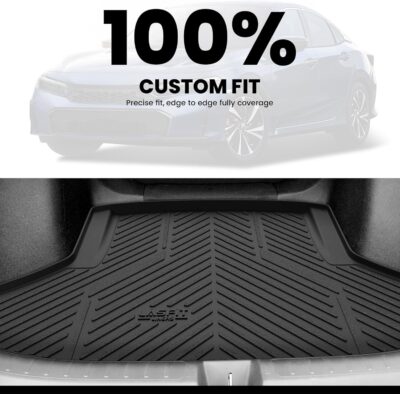 LASFIT Trunk Mat for Honda Civic Sedan 2022-2026 & Civic Sedan Hybrid 2025-2026, All Weather TPE Custom Fit Trunk Liner Trunk Tray Cargo Mat Cargo Liner Cargo Tray (Not for Hatchback/Type-R) - Image 2