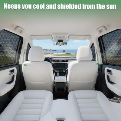 ZATOOTO Car Window Shades for Honda CR-V 2023-2025, 4 Pack CR-V Sun Shade Side Window, Breathable Mesh Car Window Screen for Camping Napping Baby UV Protection - Image 3