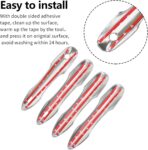 Door Handle Cover Trim Compatible with Toyota Camry 2018-2025 /Corolla 2019-2025 /Avalon 2019-2022 /Pruis Hatchback 2016-2024 Accessories Exterior Door Handle Protector with 2 Smart Key Holes Chrome - Image 3