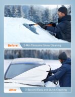 AstroAI Car Windshield Snow Cover, Windshield Cover for ice and Snow, Frost Windshield Cover for Ice, 2*Removal Side Mirror Protector, Windproof UV Sunshade Cover for Cars, SUVs, Vans - Image 2