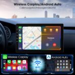 10.1 Inch Rotatable Carplay Screen for Car and Android Auto,Single Din Car Stereo with 720P Backup Camera,Touch Screen GPS Navigation,Bluetooth,Voice Control - Image 3