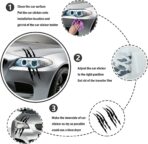 2PCS Claw Mark Decals for Cars,Headlight Car Sticker,Stripes Scratch Decal Vinyl for Sports Cars SUV Pickup Truck Window Motorcycles ect (Black) - Image 3