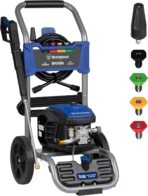Westinghouse WPX3400e Electric Pressure Washer, 3400 Max PSI and 2.0 Max GPM, Brushless Motor, Onboard Soap Tank, Spray Gun and Wand, 5 Nozzle Set, for Cars/Fences/Driveways/Homes/Patios/Furniture