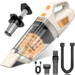 BQYPOWER Handheld Vacuum Cordless, 16000PA Strong Suction Hand Held Vacuum Cordless Rechargeable with Multiple Accessories, Portable Car Vacuum Cleaner High Power for Car Home Office