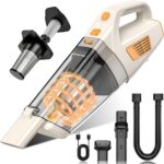 BQYPOWER Handheld Vacuum Cordless, 16000PA Strong Suction Hand Held Vacuum Cordless Rechargeable with Multiple Accessories, Portable Car Vacuum Cleaner High Power for Car Home Office