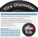 Rv Spare Tire Cover Wheel Sunset Palm Beach Tire Covers Wheel Protectors Universal Fit for Camper RV SUV Truck Travel Trailer Accessories Waterproof Cover 14 inch for Diameter 25-27in - Image 5