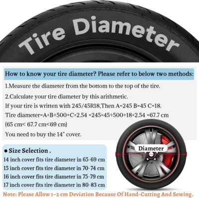 Rv Spare Tire Cover Wheel Sunset Palm Beach Tire Covers Wheel Protectors Universal Fit for Camper RV SUV Truck Travel Trailer Accessories Waterproof Cover 14 inch for Diameter 25-27in - Image 5