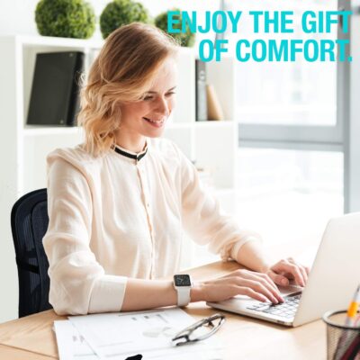 Seat Cushions for Office Chairs with Lumbar Support, Desk Chairs, and Car Seats - Adjustable Straps and Non-Slip Ergonomic Design for Tailbone and Lower Back Pain Relief for All Day Use - Image 3