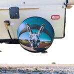Spare tire Cover 14 inch,RV Spare tire Covers for Camper Trailers Wheel Protectors Weatherproof Wheel Covers Waterproof Universal Fit for Trailer Rv SUV Truck Camper Travel Trailers Donkey - Image 4