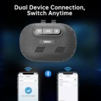 Bluetooth Speaker for Car Hands Free - Bluetooth Speakerphone for Cell Phone Support Siri Google Voice Assistant - Wireless Car Kit with Visor Clip BC966C - Image 5
