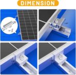 Solar Panel Mounting Brackets Mid and End Clamps and Rails Kit for Roofing Solar Panels of Multiple Sized,Mounting Clamp for Solar Panels Mount PV Modules Fixing Rooftop Installation Support - Image 3