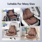 Coverado Memory Foam Car Seat Cushion and Lumbar Support Pillow for Car, Ergonomic Office Chair Cushion for Lower Back Pain Relief, Breathable & Non-Slip for Car, Home, and Office Use, Coffee - Image 5