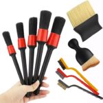 10pcs Auto Car Detailing Brush Set,Car Interior Cleaning Kit,Including 5pcs Car Detailing Brushes, 3pcs Wire Brush and 2pcs Different Soft Bristle dusting Brush for car Interior.