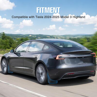 Nilight Mud Flaps for Tesla Model 3 Highland 2024 2025 2026, No Drilling Precision Fit Exterior Accessories Heavy-Duty Splash Guards Protection, Front & Rear Set - Image 7