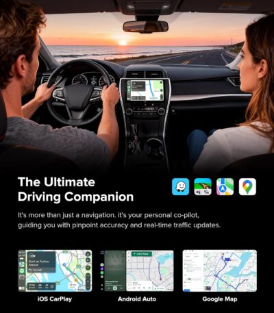 10" Android 13 Car Stereo for Toyota Camry (2015-2017) Radio Upgrade with Wireless CarPlay Android Auto, QLED Touch Screen, GPS Navigation, 5G WiFi, 1080P Backup Camera, SWC Support - Image 4