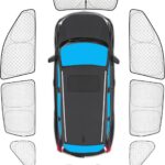 KMF 8pcs Full Window Sun Shades Custom Fit for Honda CR-V 2012-2016, CRV Sun Protecting Privacy Car Window Covers Sunshade for Windshield Side Rear, UV Block and Blackout for Camping Accessories