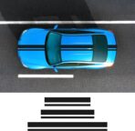 3PCS Car Hood Stripe Stickers, Sporty Style Racing Vehicle Body Roof Decorative Striped Decals, Automotive Exterior Decoration Modified Strip Graphic, Universal for Most Vehicles (Style A) - Image 3