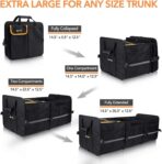 HEYTRIP Large Trunk Organizer With Built-in Leakproof Cooler Bag, 2 Tie-Down Straps, 4 Removable Dividers, Foldable Cover, Built with 2mm PE Board - Image 2