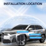 Sunsdrew 8PCS Foldable Sun Shades for 2019-2025 Toyota RAV4 Accessories Car Windshield&Side Windows Shade Cover Blocks 99% UV&Heat Privacy Protection Keeps RAV4 Cool All Black - Image 6