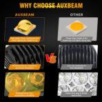 Auxbeam LED Amber Fog Light, 4Inch 60W Led Driving Offroad Lights Pod Super Bright with Wiring Harness Kit Yellow Flood Beam Pod Light for Truck SUV ATV UTV Jeep Wrangler Motorcycle - Image 4